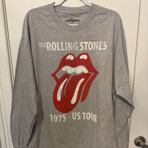 The Rolling Stones US Tour 1975 Long Sleeve T Shirt, Size XL, NWOT